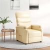 vidaXL Sillón reclinable de cuero sintético crema