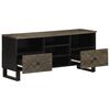 vidaXL Mueble de TV madera maciza de mango negro 100x33x46 cm