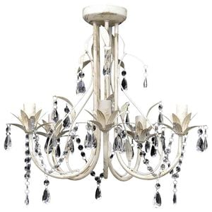 vidaXL L&aacute;mpara colgante ara&ntilde;a de cristal elegante 5 bombillas