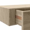 vidaXL Estantes de pared con cajón 2 uds MDF roble 60x23,5x10 cm