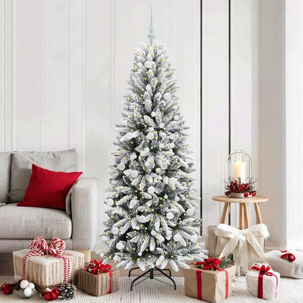 vidaXL &Aacute;rbol de Navidad artificial 180 cm PVC y Pl&aacute;stico y Acero y PE