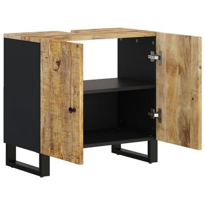 vidaXL Mueble de lavabo madera mango y madera ingeniería 62x33x58 cm