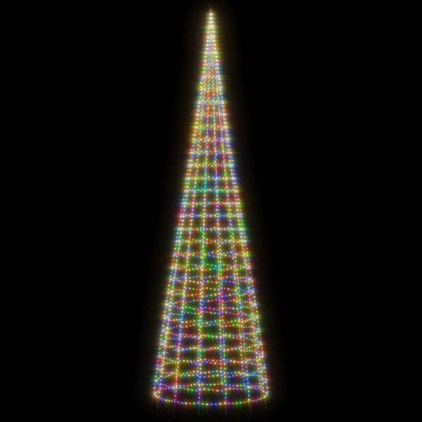 vidaXL &Aacute;rbol de Navidad en asta de bandera 3000 LED colores 800 cm