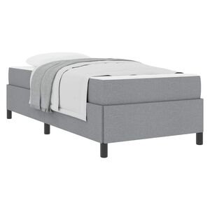 vidaXL Cama tipo Box Spring Gris Claro 80 x 200 cm tela