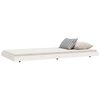 vidaXL Estructura de cama sin colch&oacute;n madera maciza blanca 90x190 cm