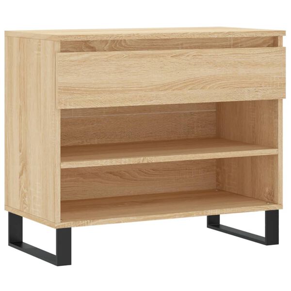 vidaXL Mueble zapatero madera contrachapada roble Sonoma 70x36x60 cm