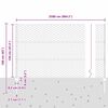 vidaXL Valla con Poste Gris 1,2 x 25 m Acero