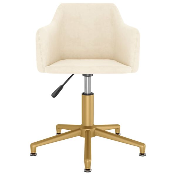 vidaXL Sillas de comedor giratorias 2 uds terciopelo crema