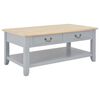 vidaXL Mesa de centro madera maciza de Paulownia gris 100x50x41,5 cm