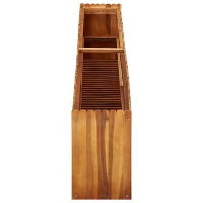 vidaXL Arriate de madera maciza de acacia 200x30x50 cm
