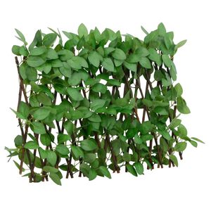 vidaXL Enrejado valla expandible de hiedra artificial verde 180x30 cm