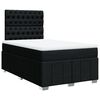 vidaXL Cama box spring con colch&oacute;n tela negro 120x200 cm