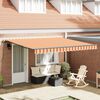 vidaXL Toldo Retráctil Manual amarillo y naranja 400 x 300 cm tela