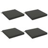vidaXL Cojines para asiento SOEST 4 uds. 100% Poli&eacute;ster Gris antracita