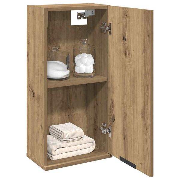 vidaXL Armario de baño de pared roble artisan 32x20x67 cm