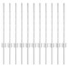 vidaXL Poste de Valla 11 pcs Plateado 60 cm Acero