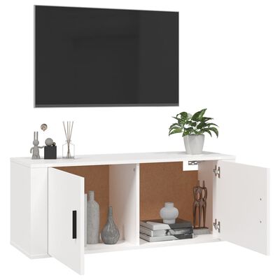 vidaXL Mueble para TV de pared blanco 100x34,5x40 cm