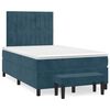 vidaXL Cama box spring con colch&oacute;n terciopelo azul oscuro 120x200 cm