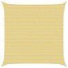 vidaXL Toldo Vela Amarillo y blanco 7 x 7 m HDPE