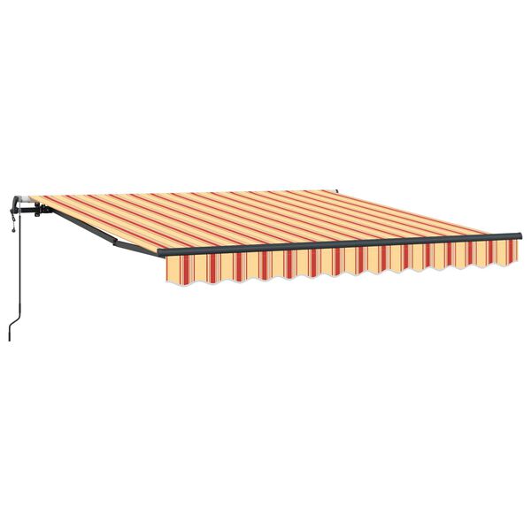 vidaXL Toldo Retr&aacute;ctil Amarillo y Naranja 350 x 250 cm Tela y Aluminio