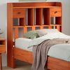 vidaXL Cabecero de cama almacenaje madera maciza pino marr&oacute;n 75 cm