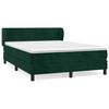 vidaXL Cama box spring con colch&oacute;n terciopelo verde oscuro 140x190 cm
