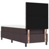 vidaXL Cama tipo Box Spring con colch&oacute;n Marr&oacute;n oscuro 80 x 200 cm tela