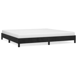 vidaXL Estructura cama sin colch&oacute;n terciopelo negro 200x200 cm