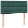 vidaXL Cama box spring con colch&oacute;n terciopelo verde oscuro 80x220 cm
