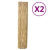 vidaXL Vallas de ca&ntilde;a de junco 2 uds 150x500 cm