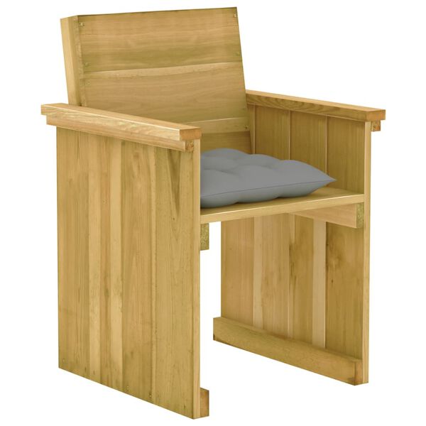 vidaXL Comedor de jard&iacute;n 5 pzas con cojines madera de pino impregnada