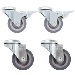vidaXL Ruedas giratorias con agujero pasador 4 unidades 50 mm
