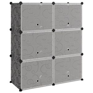 vidaXL Zapatero PP negro 84,5x31x93,5 cm