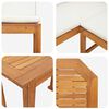 vidaXL Juego Bistro de Jardín 3 pcs Marrón Madera de Acacia Sólida