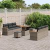 vidaXL Conjunto de sof&aacute;s de jard&iacute;n 11 pcs Gris rat&aacute;n sint&eacute;tico