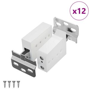 vidaXL Soporte de gabinete colgante 12 uds. 70 x 48 x 19 mm