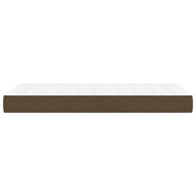 vidaXL Colchón de muelles ensacados tela marrón oscuro 120x190x20 cm