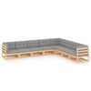 vidaXL Muebles de jard&iacute;n 8 pzas y cojines madera maciza pino