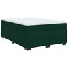 vidaXL Cama box spring con colch&oacute;n terciopelo verde oscuro 140x190 cm
