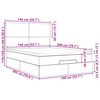vidaXL Estructura cama otomana colch&oacute;n tela marr&oacute;n oscuro 140x200cm
