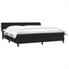 vidaXL Cama box spring con colchones terciopelo negro 200x210 cm