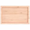 vidaXL Encimera de ba&ntilde;o madera maciza sin tratar 80x50x(2-6) cm