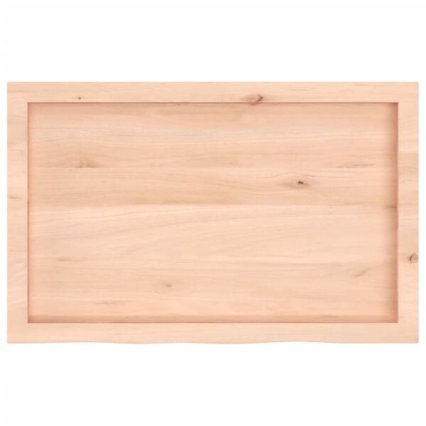 vidaXL Encimera de ba&ntilde;o madera maciza sin tratar 80x50x(2-6) cm