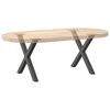 vidaXL Patas para mesa de centro en forma de X (2 unidades), antracita, 60 x (42-43) cm, acero