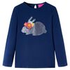 vidaXL Camiseta infantil de manga larga azul marino 104