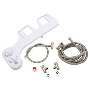 vidaXL Accesorio de bid&eacute; para inodoro 1 chorro agua caliente y fr&iacute;a