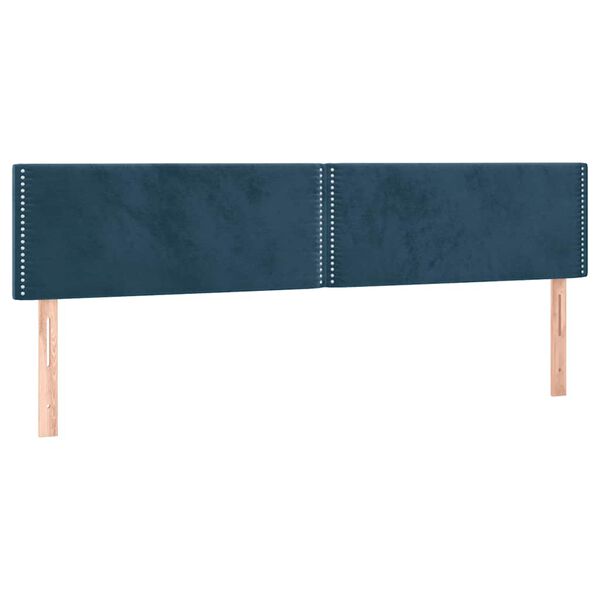 vidaXL Cabeceros terciopelo azul oscuro 200x5x78/88 cm