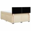 vidaXL Cama box spring con colch&oacute;n tela color crema 140x190 cm