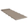 vidaXL Coj&iacute;n de tumbona de tela Oxford gris taupe 180x60x4 cm