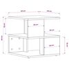vidaXL Mesa auxiliar madera contrachapada roble ahumado 40x40x40 cm
